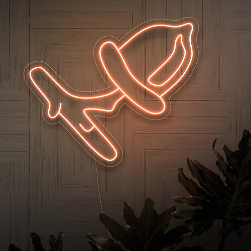 "Placa de neon de bolota" - Uma linda luz de neon com o símbolo de uma bolota, trazendo elegância natural e aconchego ao seu espaço de convivência.