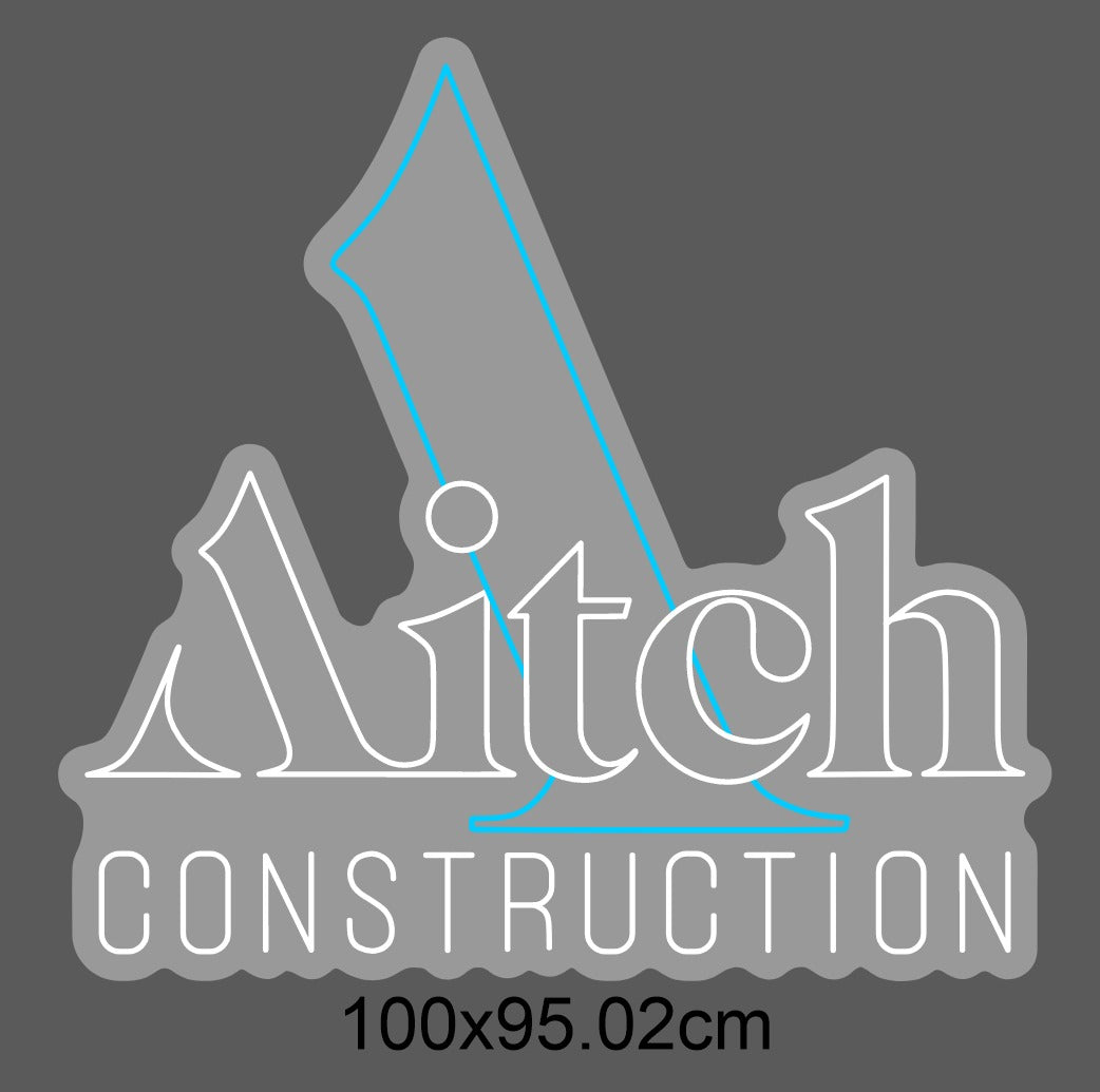 Letreiro de néon LED personalizado – Aitch Construction