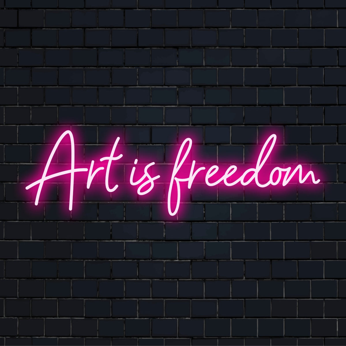 Letreiro de neon LED vibrante com arte personalizada exclusiva, perfeito para expressão criativa e decoração elegante com luz neon.