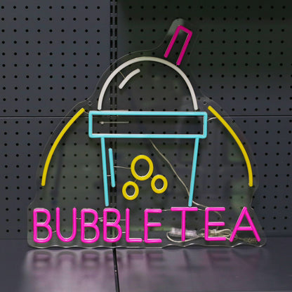 Letreiro Luminoso de Bubble Tea