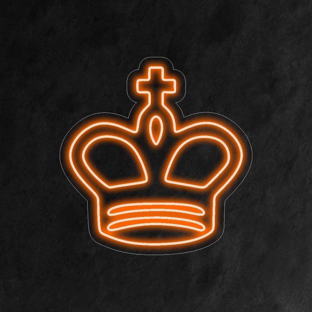 "Chess King Neon Sign" – A royal and majestic neon light showcasing the iconic chess king design, infusing your space with regal elegance and strategic charm.
