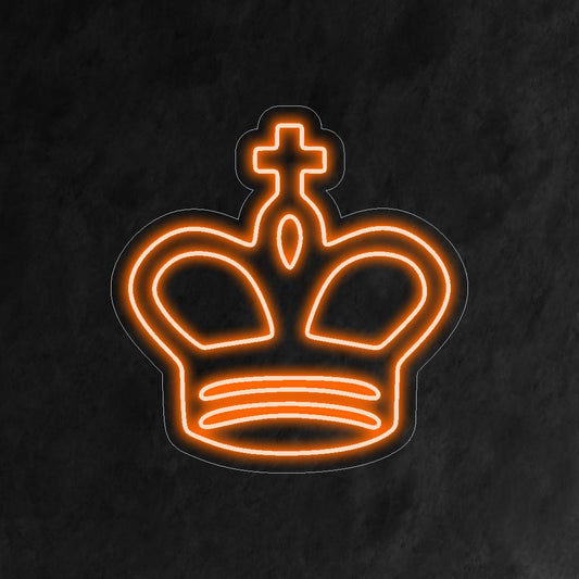 "Chess King Neon Sign" – A royal and majestic neon light showcasing the iconic chess king design, infusing your space with regal elegance and strategic charm.