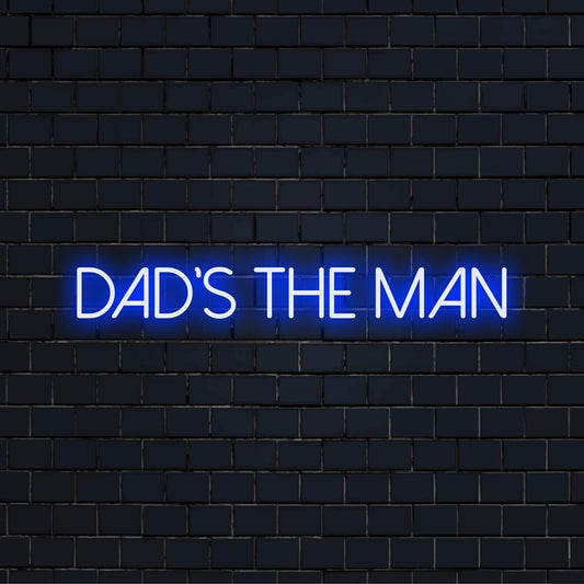 Letreiro de neon The Man da Glowing Dad, perfeito para decoração personalizada; mistura ideal de design de LED personalizado e arte de luz vibrante.