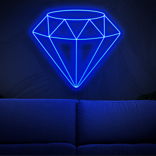 "Diamond Ring Neon Sign" is a glamorous and wedding-themed addition to your interior. A neon light that symbolizes the timeless elegance of a diamond ring.