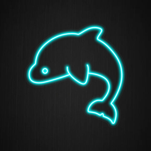 O letreiro de neon "Dolphin Neon" acende com um brilho divertido, infundindo seu espaço com a alegria e a elegância dessas criaturas marinhas, tornando-o ideal para entusiastas do oceano e ambientes com temas marinhos.