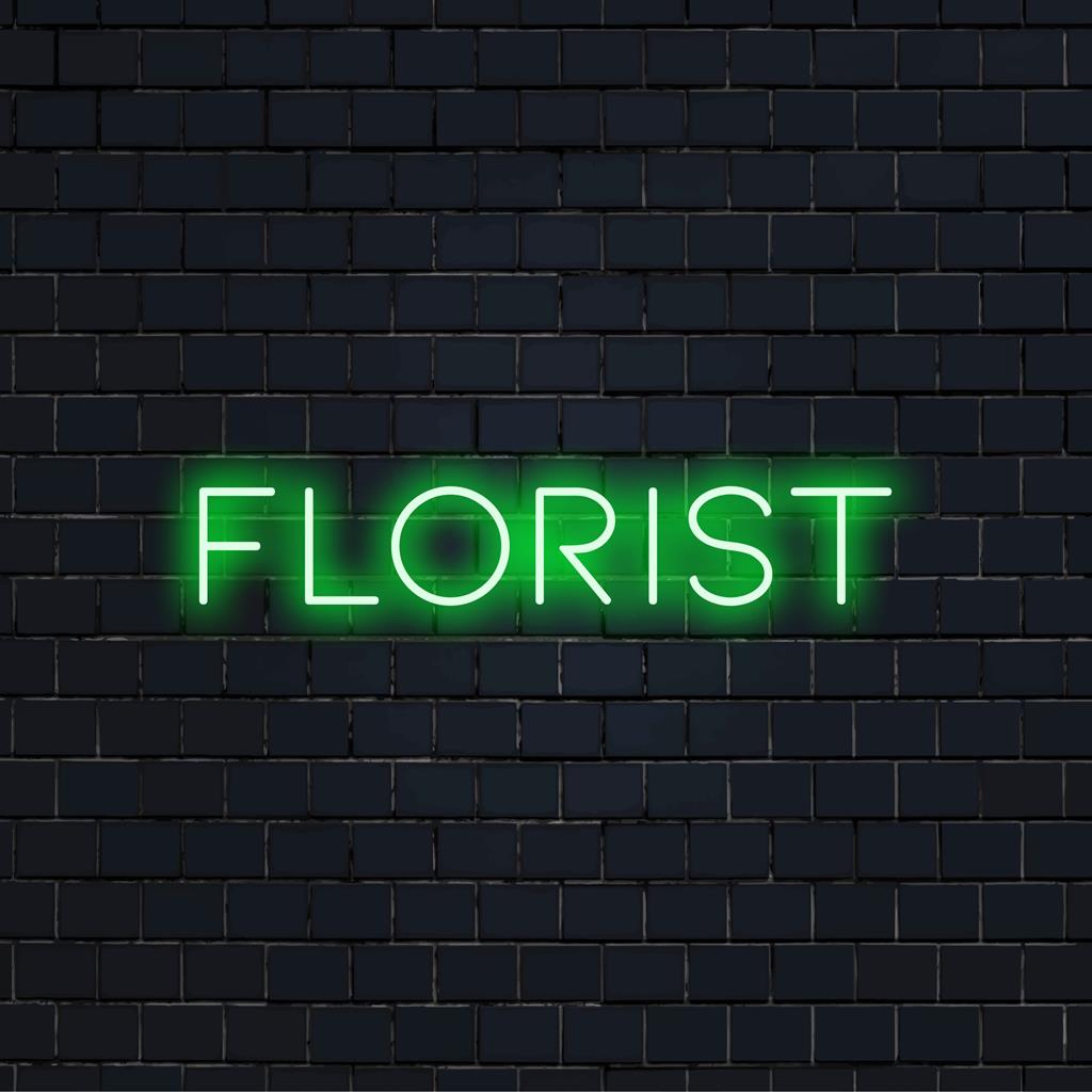 Placa de neon LED personalizada com design floral exclusivo, perfeita para decoração exclusiva com luz neon em qualquer ambiente.