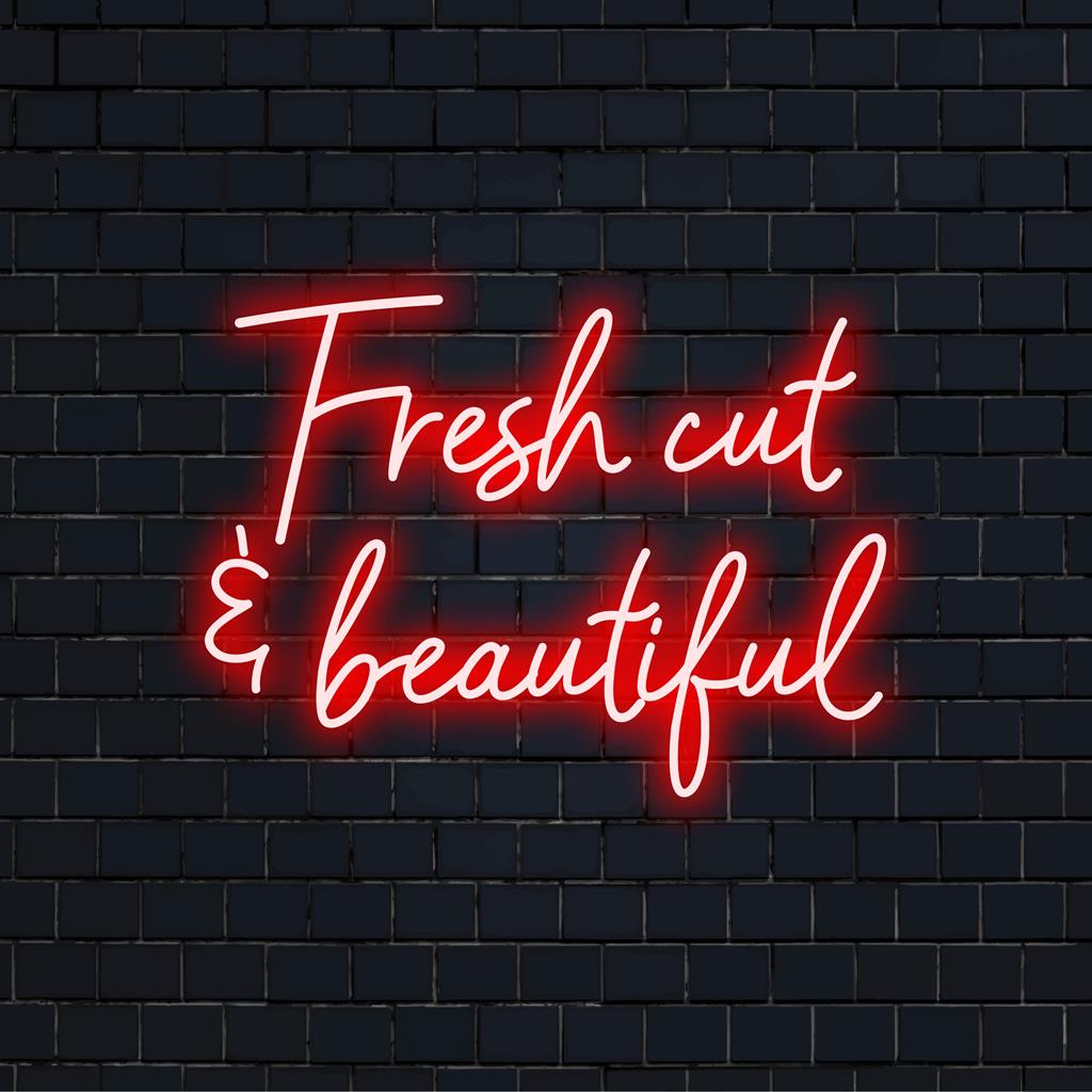 Placa de LED neon personalizada ��� Fresh Cut Lindas vibrações irradiam com brilho colorido vibrante, perfeitas para um toque de decoração neon exclusivo.