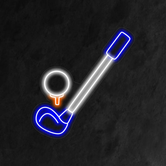 "Golf Neon Sign" - Capturing the essence of the sport, perfect for golf enthusiasts and sports bars, celebrating the love of golf and the thrill of the game.