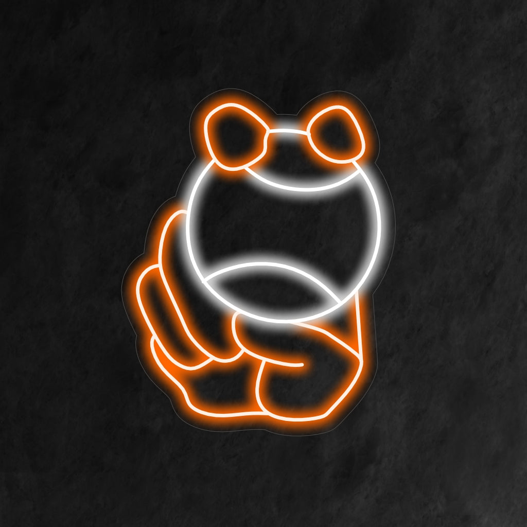 "Placa de neon de beisebol segurando uma mão" - Capturando o espírito do jogo, perfeita para bares esportivos e espaços com tema de beisebol, celebrando o amor pelo beisebol e a emoção do esporte.