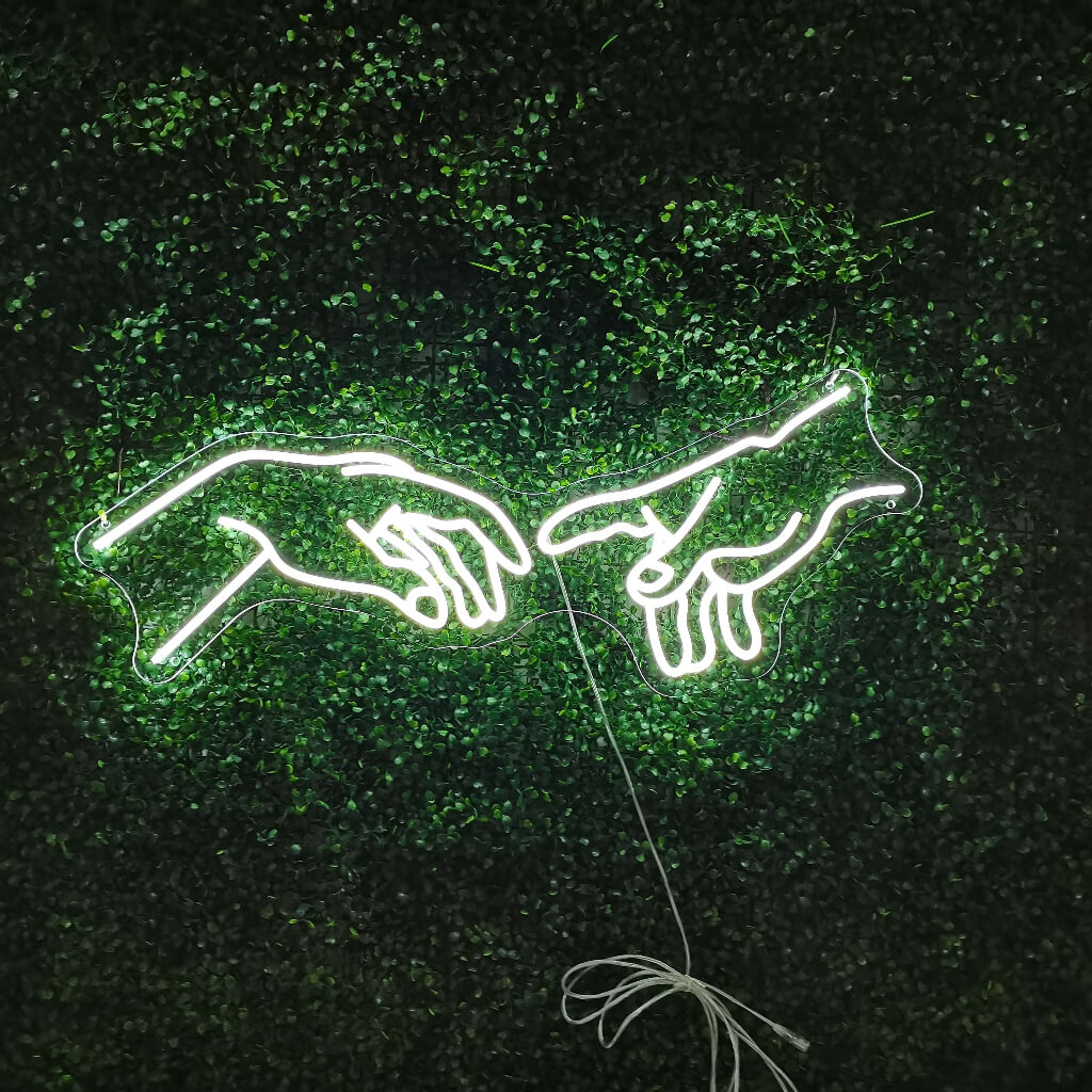 Letreiro de Neon Mãos - The Art Neon