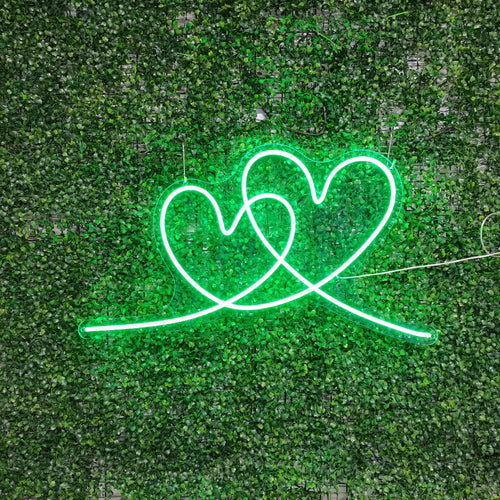 Letreiro de Neon com Corações - The Art Neon