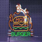 Placa de Neon Hot Burger