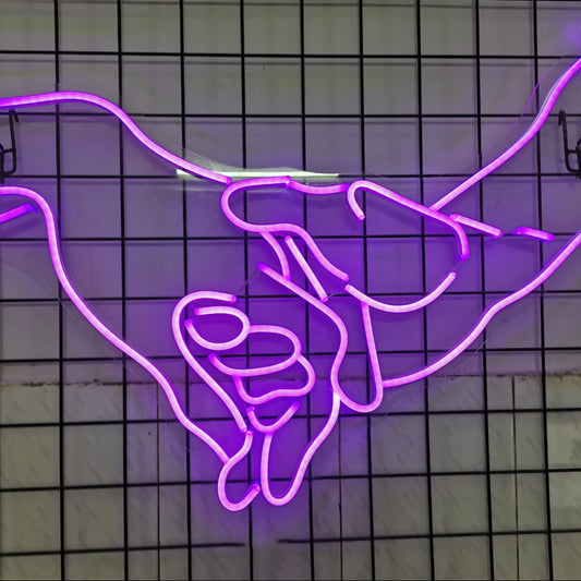 Letreiro Luminoso Mãos que Amam