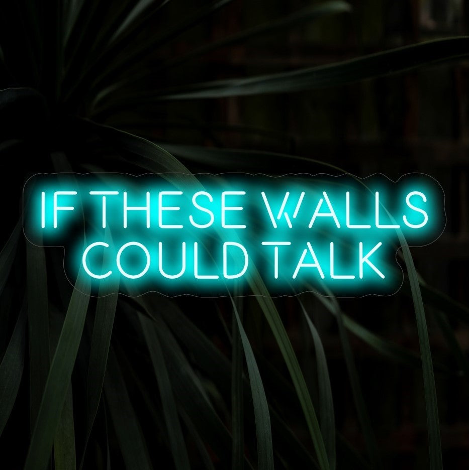 Letreiro de neon "Se estas paredes pudessem falar" - Uma adição única e intrigante, que desperta a curiosidade e cria um tom de conversa com seu brilho cativante. Perfeito para espaços onde histórias e conversas se desenrolam.
