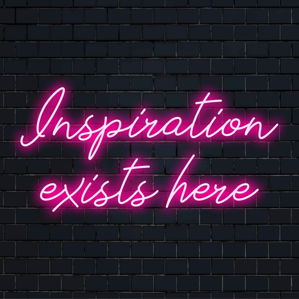 Placa de neon LED personalizada com inspiração Exist Here, elegantemente escrita, decoração de luz neon perfeita para espaços criativos.