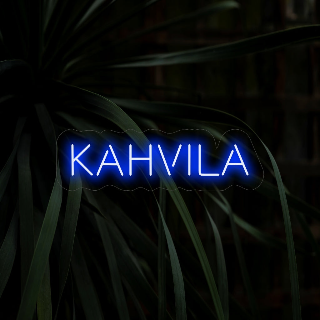 "Placa de neon Kahvila" - Eleve o ambiente da sua cafeteria com o brilho aconchegante desta convidativa placa de neon, criando um espaço perfeito para os amantes de café.
