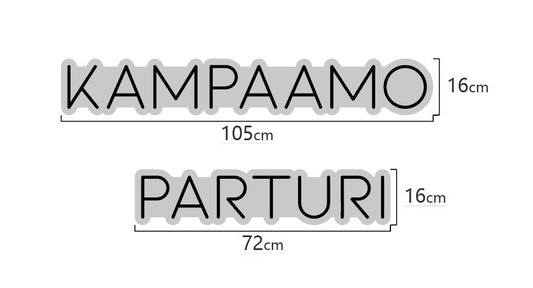 Kampaamo ja Parturi Neonkyltit