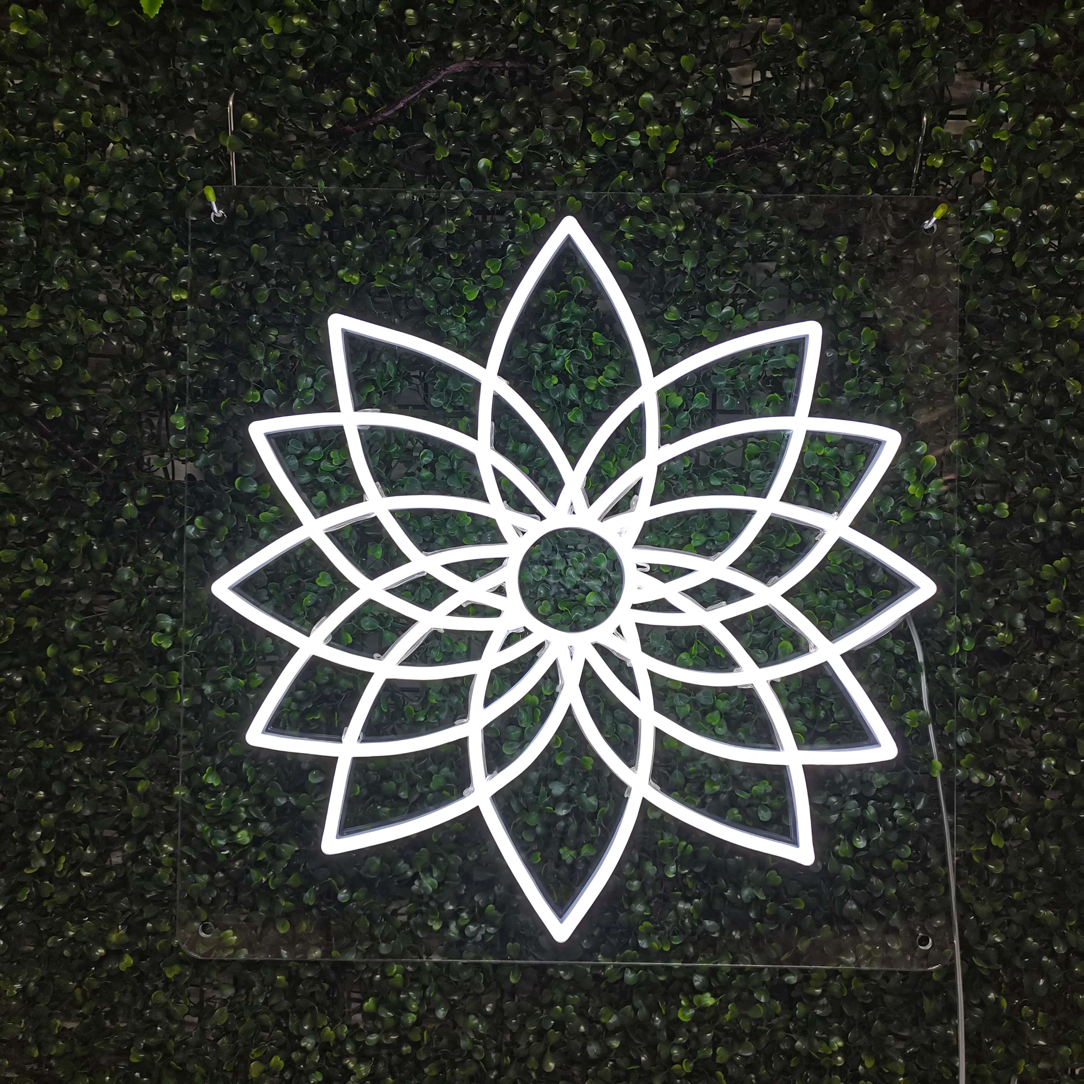 Letreiro Neon de Flor de Mandala - The Art Neon