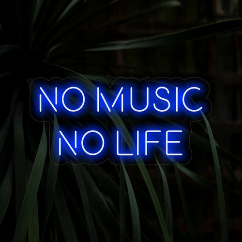 "No Music No Life Neon Sign" is a musical and vibrant addition, perfect for spaces that celebrate the power of music. Illuminate with melodic inspiration!