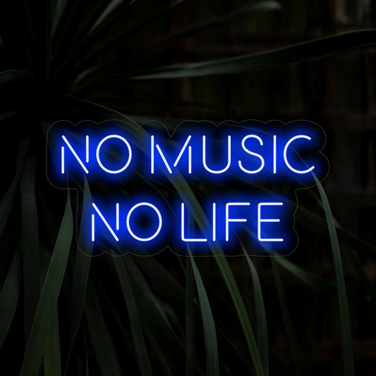 "No Music No Life Neon Sign" is a musical and vibrant addition, perfect for spaces that celebrate the power of music. Illuminate with melodic inspiration!