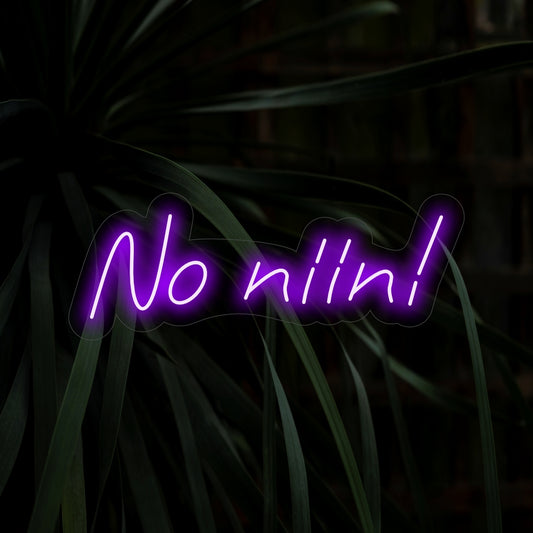 "No Niin! Neon Sign" is a unique and playful addition, perfect for spaces that appreciate a touch of Finnish charm. Illuminate with a distinctive Nordic flair!