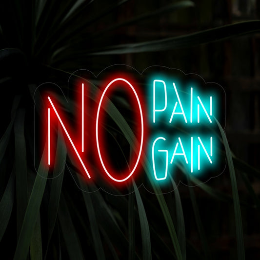 "No Pain No Gain Neon Sign" is an energizing and determined addition, perfect for spaces that encourage pushing boundaries. Illuminate with the mindset of progress!
