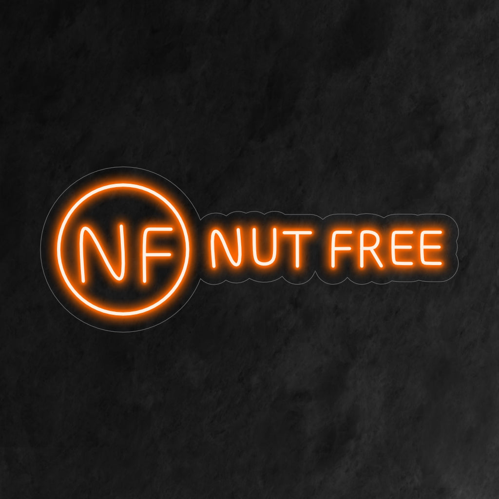 "Placa de neon sem nozes" é um complemento claro e essencial para espaços que promovem a conscientização sobre alergias. Ilumine com compromisso com a segurança e a inclusão!