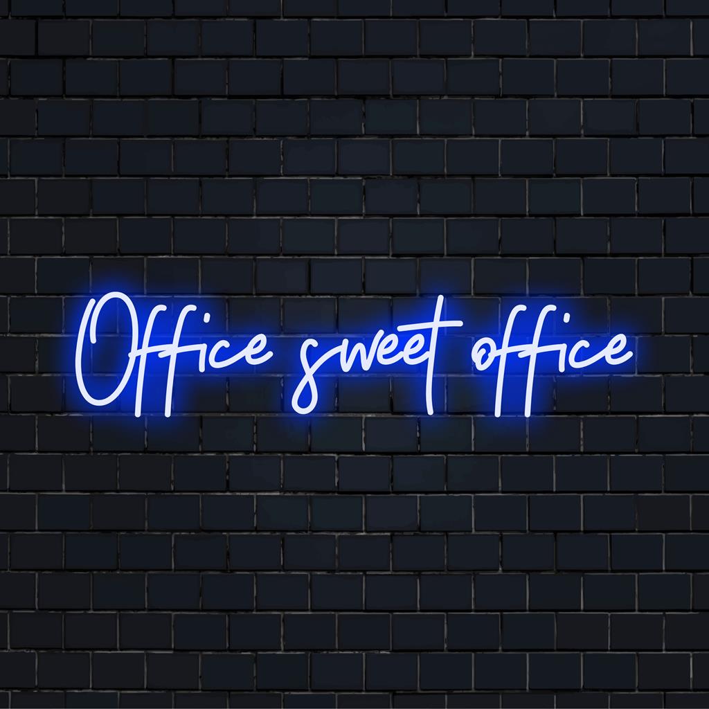 Placa de LED neon personalizada da Sweet Office que ilumina qualquer espaço com arte vibrante de citações neon e um charme de decoração chique.