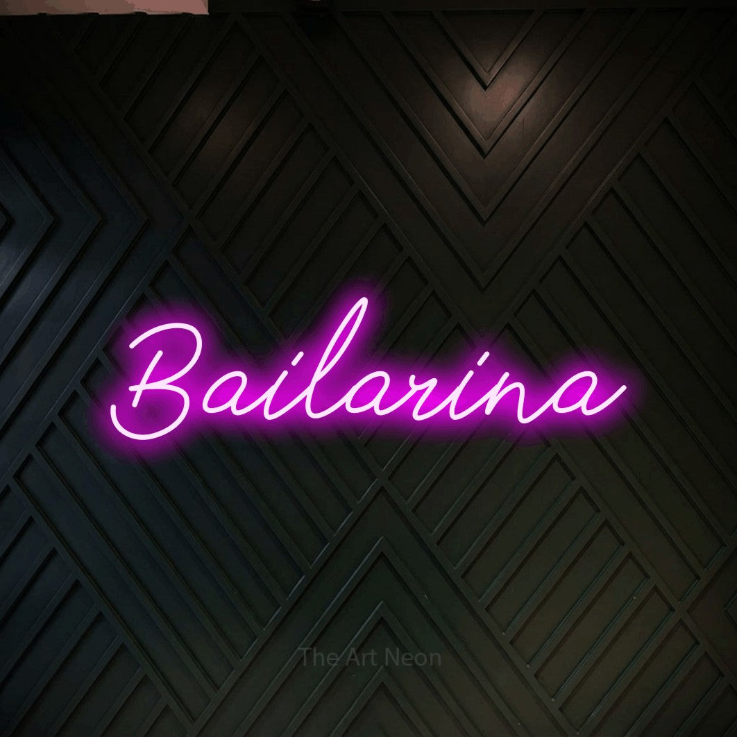 LED neon sign reading “Bailarina”, arranged in a single line.