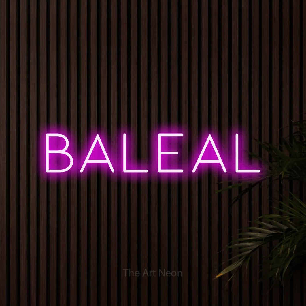 LED neon sign reading “Baleal”, arranged in a single line.