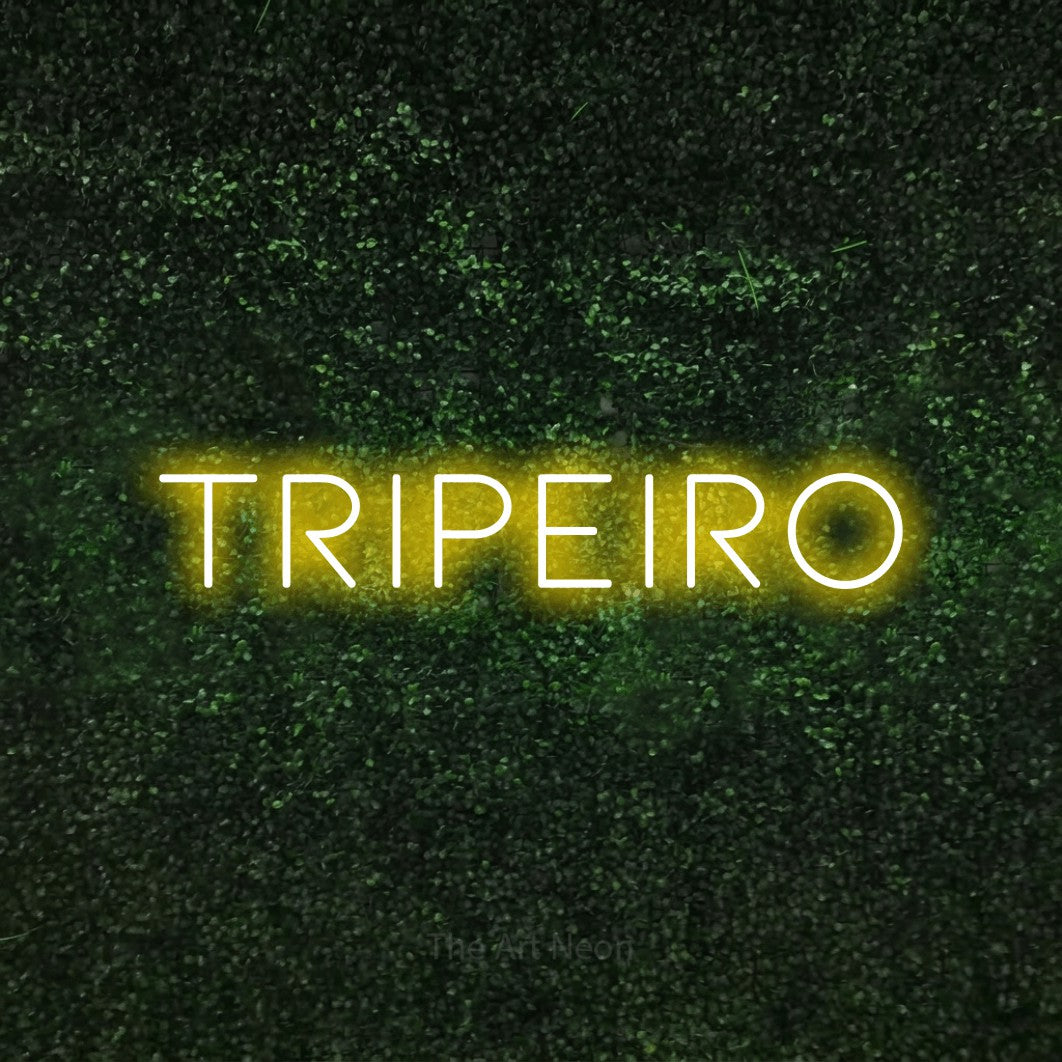 LED neon sign reading “TRIPEIRO”, arranged in a single line.