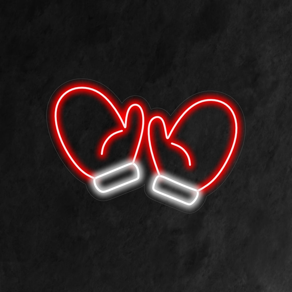 "Pair Winter Gloves Neon Sign" is a cozy and seasonal addition, perfect for spaces that capture the warmth and comfort of winter. Illuminate with a touch of cold-weather charm!