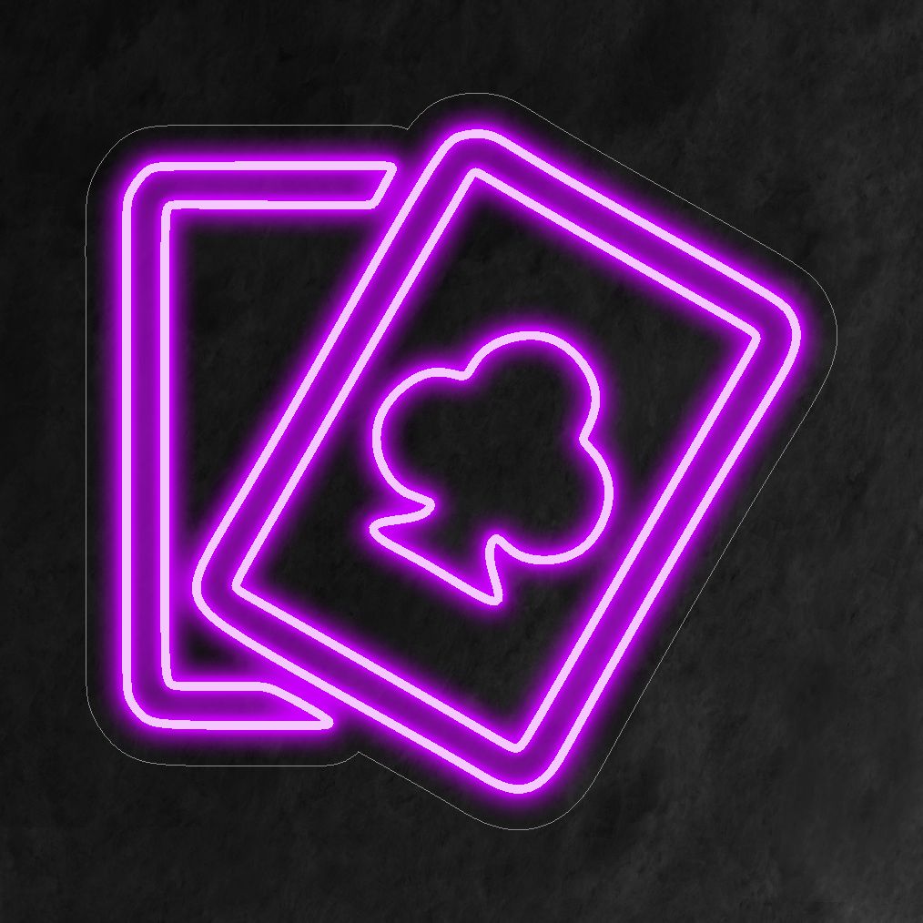 "Placa de Neon com Cartas de Baralho" é um toque vibrante e lúdico, perfeito para espaços que abraçam a emoção dos jogos de cartas. Ilumine com o espírito dos jogos e do entretenimento!