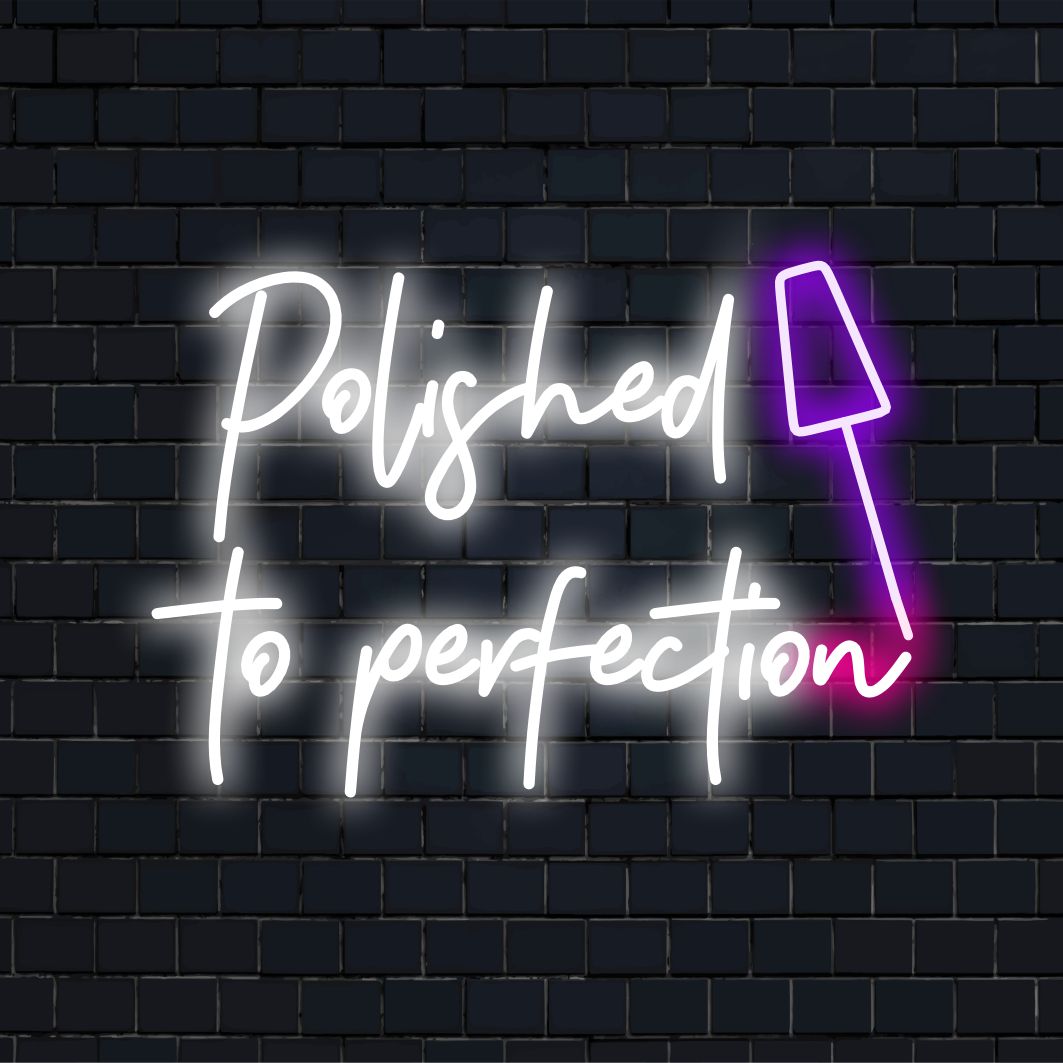 Placa de LED neon personalizada com acabamento elegante e refinado para decoração de parede com estilo, perfeita para personalização.