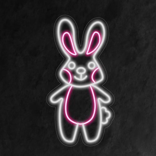 "Placa de Neon de Coelho" é uma adição adorável e excêntrica, perfeita para espaços que celebram o charme dos coelhos. Ilumine com a fofura e a alegria dessas criaturas peludas!