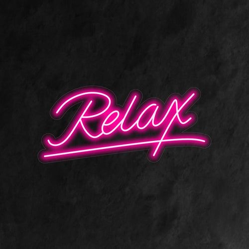O letreiro neon "Relax" é uma adição calmante e convidativa ao seu ambiente de bem-estar. Uma luz neon que promove uma atmosfera tranquila e relaxante.