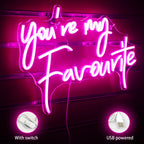 You're My Favourite 5V USB LED Neon Sign - Budget Friendly