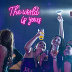 The World Is Yours – letreiro de néon LED (5 V USB)