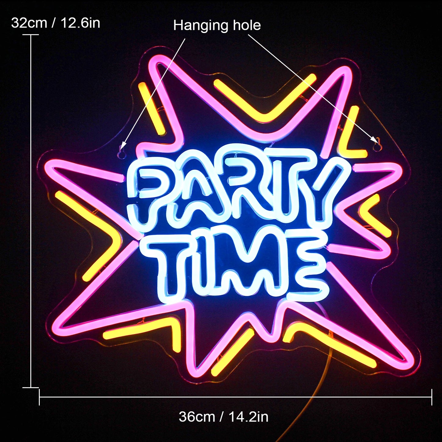 Party Time 5V USB LED Neon Sign - Budget Friendly