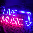 Motivos musicais predefinidos – letreiro de néon LED (5 V USB)