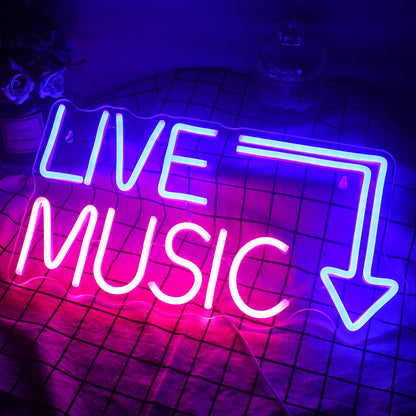 Live Music 5V USB LED Neon Sign - Budget Friendly