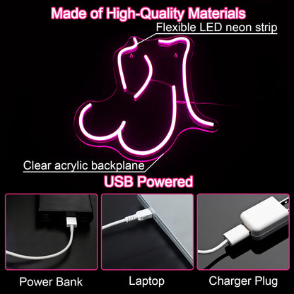 Sexy Lady 5V USB LED Neon Sign - Budget Friendly
