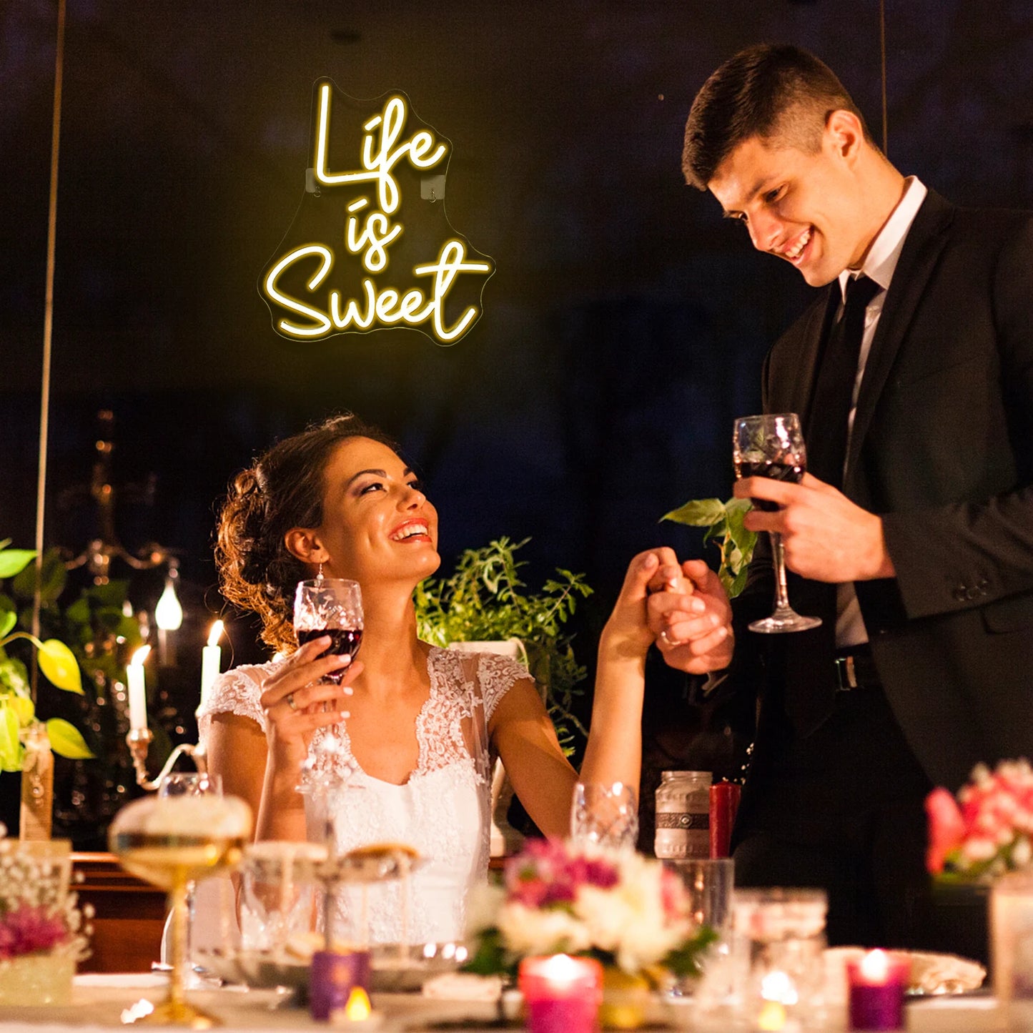 Life is Sweet 5V USB LED Neon Sign - Budget Friendly