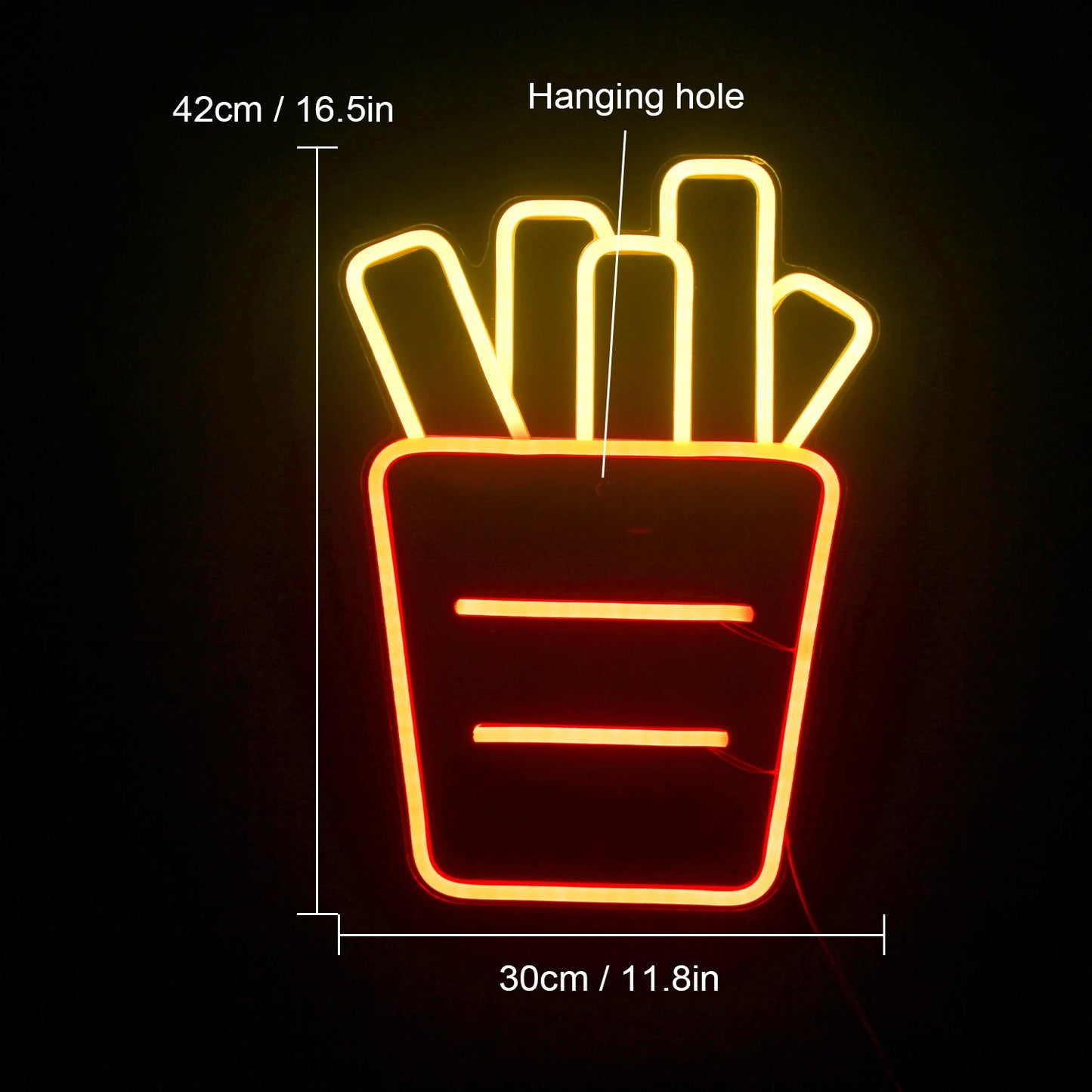 Letreiro de LED em Forma de Hambúrguer 5V USB - Econômico
