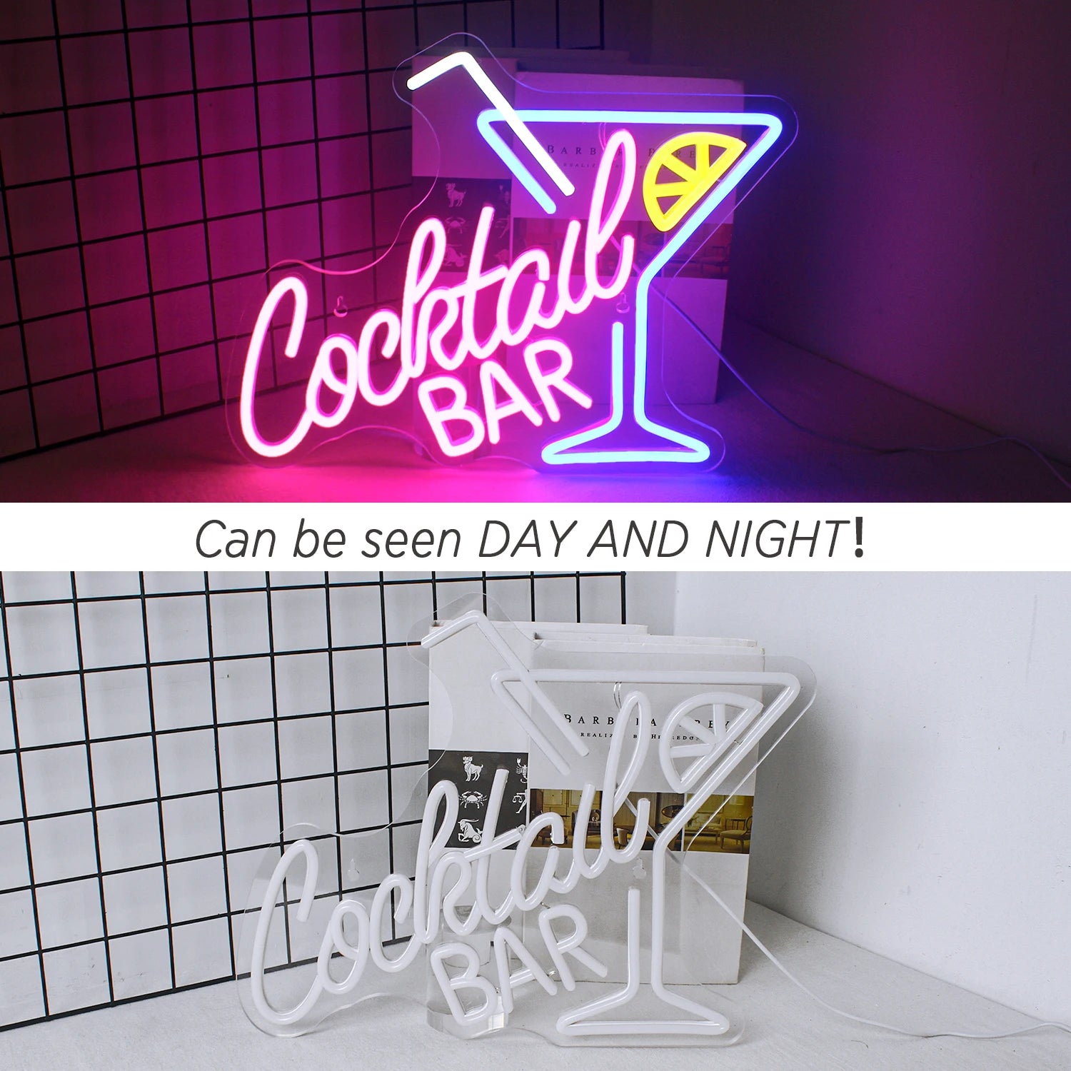 Letreiro de LED USB 5V para Bar de Coquetéis - Econômico