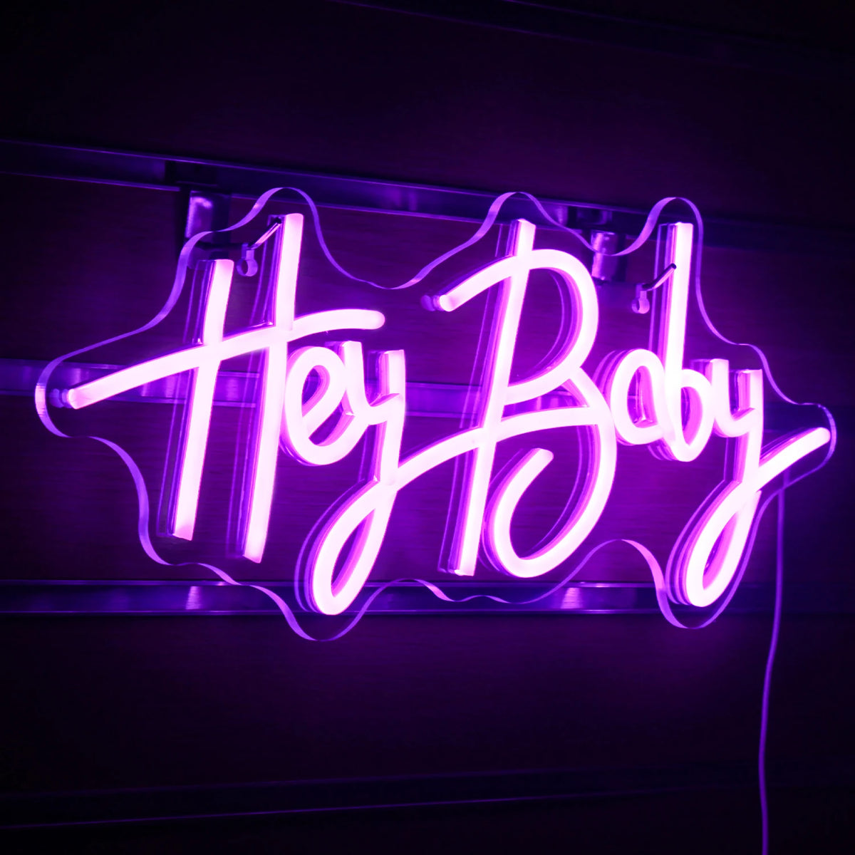 Hey Baby – letreiro de néon LED (5 V USB)