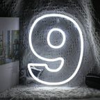 Números de aniversário com animais de desenhos animados 0–9 – letreiro de néon LED (5 V USB)