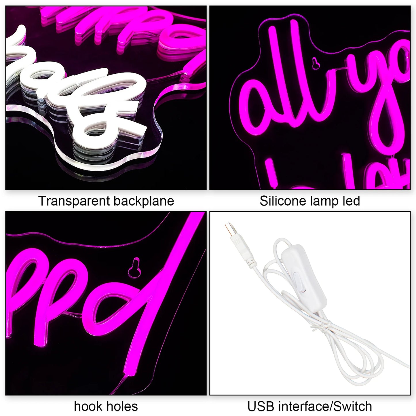 Tudo o que você precisa são unhas Letreiro de LED USB 5V - Econômico