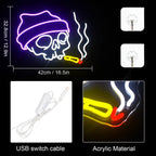 Caveira – letreiro de néon LED (5 V USB)