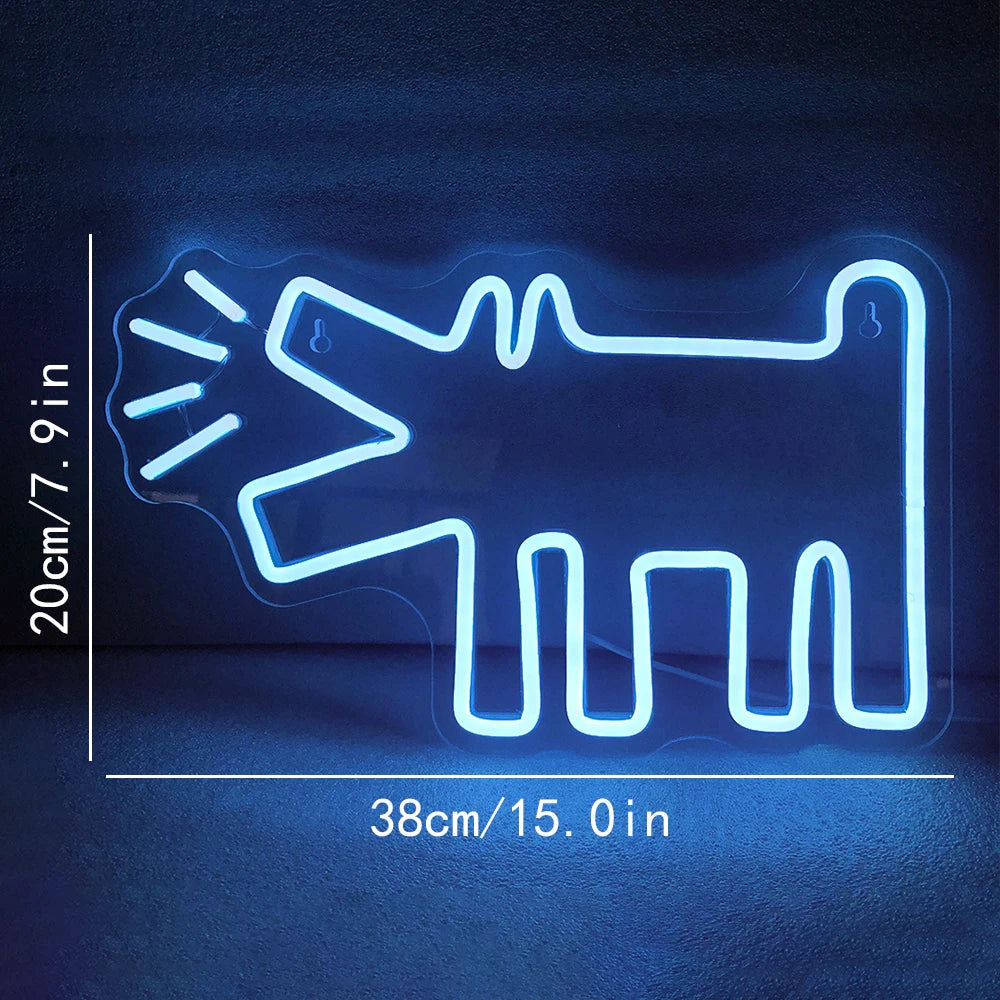 Letreiro de LED USB 5V para Cães - Econômico